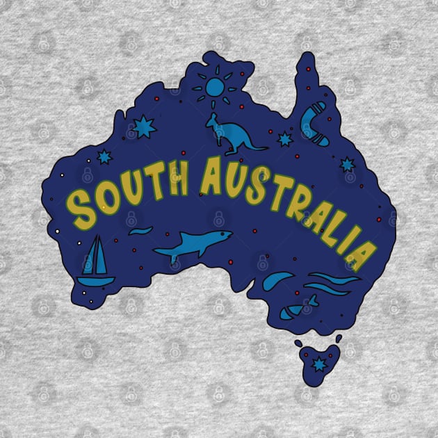 AUSSIE MAP SOUTH AUSTRALIA by elsa-HD